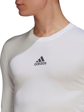 Koszulka męska adidas Compression Long biała GU7334