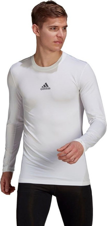 Koszulka męska adidas Compression Long biała GU7334