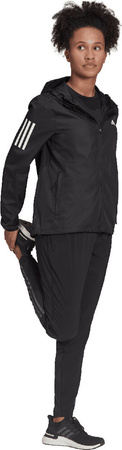 Kurtka damska adidas Own the Run Hooded Running Windbreaker czarna H59271