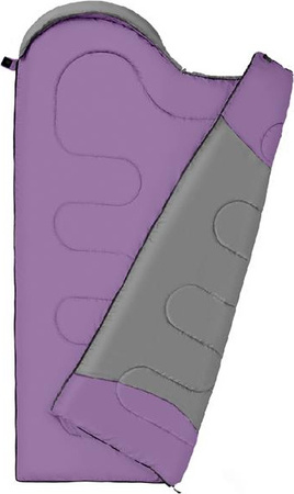 Śpiwór turystyczny ciepły mumia kołdra Nils Camp NC2008 szaro-fioletowy 75x215cm