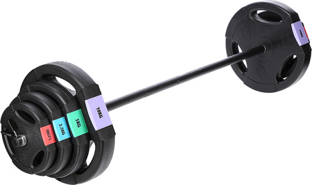 Zestaw sztanga talerze kompozytowe treningowe HMS