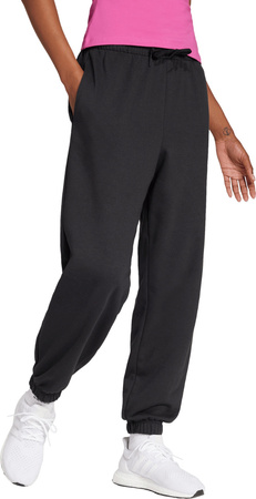 Spodnie damskie adidas Essentials Linear French Terry Cuffed czarne JC5948