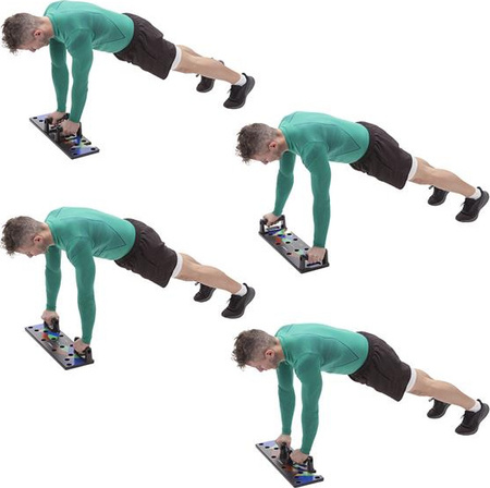 Poręcze podpórki uchwyty deska do pompek czarna HMS pu10 wielofunkcyjna