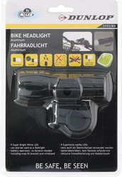 Lampka rowerowa Dunlop Bike Headlight white białe 9 led 41688-416885