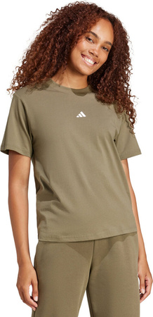 Koszulka damska adidas Essentials Small Logo Cotton khaki JI6074