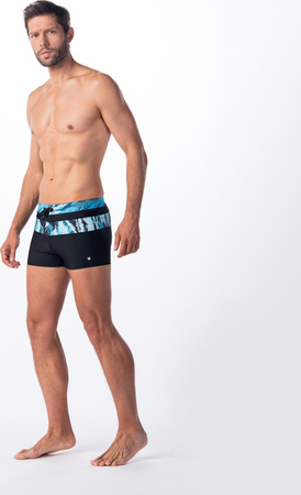Męskie Bokserki Kąpielowe Tahu black/sea print rozmiar XL
