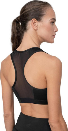 Stanik sportowy damski 4F głęboka czerń H4Z22 STAD011 20S