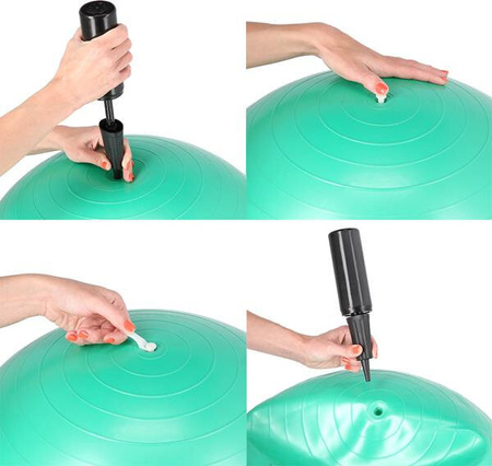 Piłka gimnastyczna fitness HMS yb01n 65cm szara