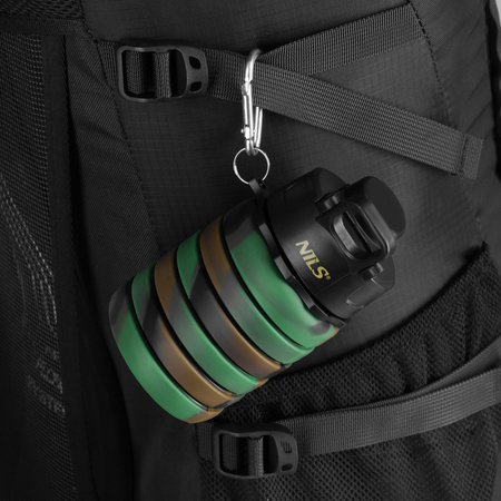 Bidon turystyczny silikonowy składany Nils NC4106 moro 500ml