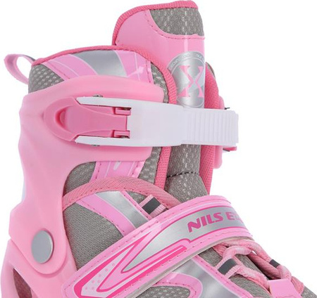 Łyżworolki z wymienną płozą hokejową Nils Extreme NH18366 A 2w1 rozmiar 39-42 różowe