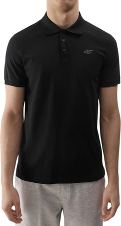 Koszulka męska polo 4F M129 czarna 4FWSS24TPTSM129 20S