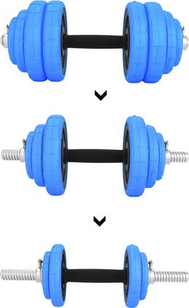 Sztangielki/sztanga gumowane HMS SGG30BAR 30 kg