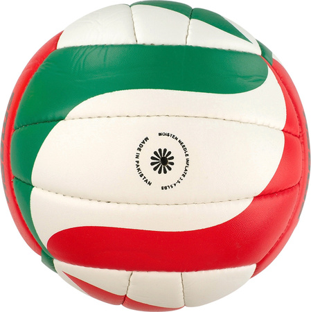 Piłka siatkowa NO10 Smash biało-zielono-czerwona