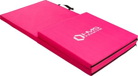 Materac gimnastyczny składany Hms Premium MGS02 1800x600 mm różowy