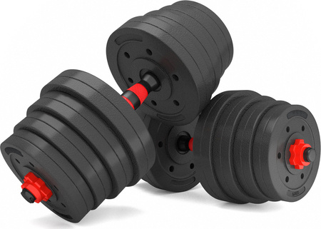 Sztanga gryf z obciążeniem sztangielki / hantle kompozyt HMS SGP30 30 kg