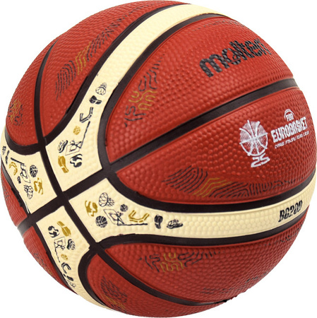 Piłka do koszykówki koszykowa Molten EuroBasket B1G200-E5Z replika mini