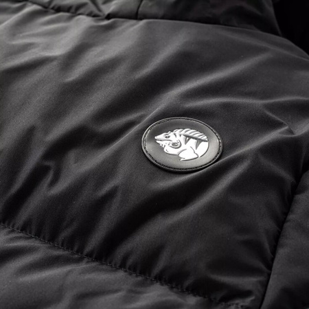 Damski płaszcz puchowy z kapturem pikowany zimowy Iguana Tialgo czarny rozmiar XL