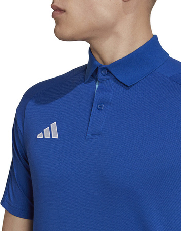 Koszulka męska adidas Tiro 23 Competition Polo niebieska HU1342
