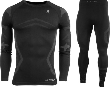Bielizna termoaktywna dla chłopców Alpinus Active Idre Set czarna SI1023 - SI1025