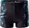 Dziecięce bokserki kąpielowe Aquawave ATOS JR black scuba blue logo print rozmiar 140 [cze]