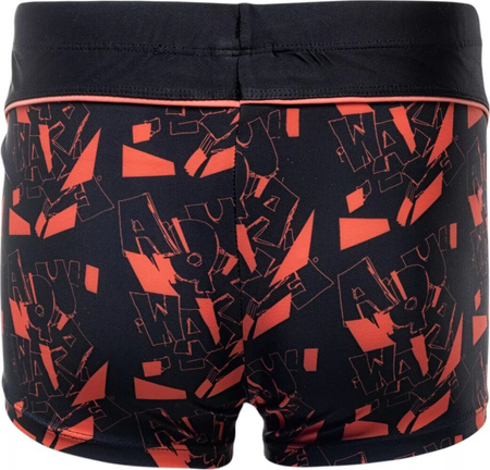 Dziecięce bokserki kąpielowe Aquawave IDARO JR M000150883 black/black puffins bill logo print rozmiar 152
