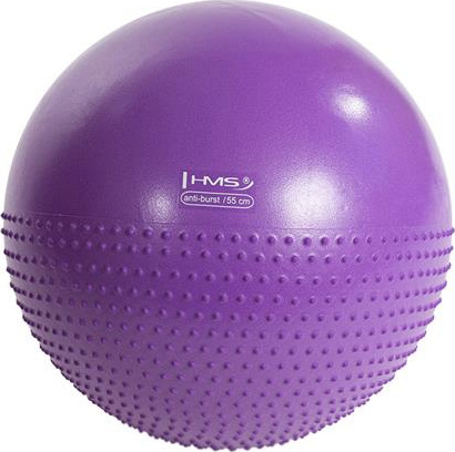 Piłka gimnastyczna masujaca fitness HMS yb03n 55cm fioletowa