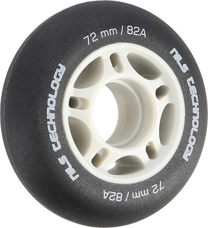 Zestaw kółka matowe Nils Extreme PU 72x24 82A 4 sztuki czarne