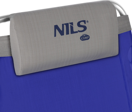 Krzesło leżak turystyczny składany 2w1 Nils Camp NC3502 niebieskie 85cm×65 cm