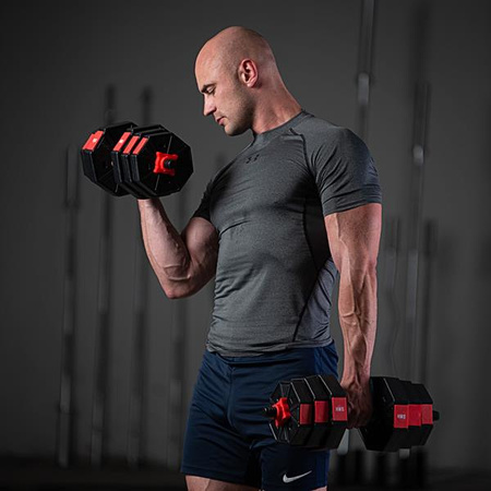 Sztanga gryf z obciążeniem sztangielki / hantle kompozyt HMS SGC20 20 kg