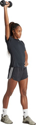 Spodenki damskie adidas Pacer Training 3-Stripes Woven High-Rise czarne IT7760
