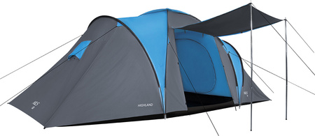Namiot turystyczny kempingowy Nils Camp Higland NC6031 6 osobowy niebiesko-szary 570x210x200cm