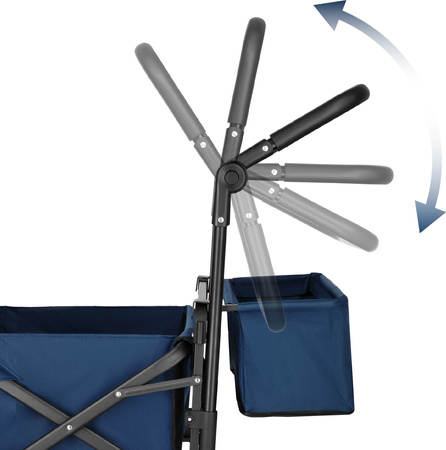 Wózek turystyczny plażowy transportowy kempingowy składany z daszkiem Nils Camp NC2605 120 L