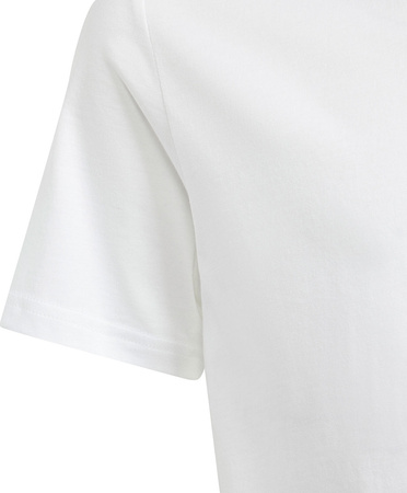 Koszulka dla dzieci adidas Essentials Small Logo Cotton Tee biała IB4093