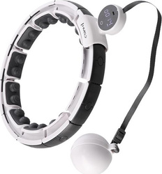 Hula hop white z magnesami i obciążnikiem licznik HMS hhm16
