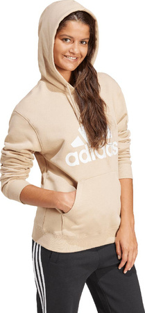 Bluza damska adidas Essentials Big Logo Regular Fleece Hoodie beżowa IR9330