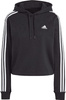 Bluza damska adidas Essentials 3-Stripes French Terry Crop Hoodie IC8767