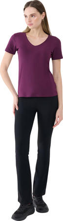 Koszulka damska 4F F1990 ciemny fiolet 4FWSS25TTSHF1990 50S