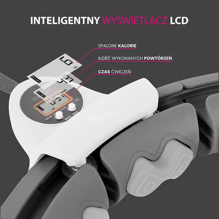 Zestaw hula hop HHW06 z piłką grawitacyjną i licznikiem HMS pas br163