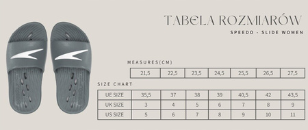 Damskie klapki japonki plażowe basenowe Speedo Flip Flop Af rozmiar 38