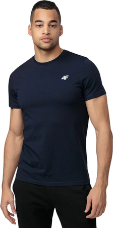 Koszulka męska 4F M1895 3pak granatowa, niebieska, biała 4FWSS24TTSHM1895 91S