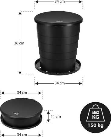 NC0024 TOALETA TURYSTYCZNA PRZENOŚNA SKŁADANA NILS CAMP