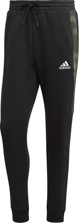 Spodnie męskie adidas Essentials Camo Print Fleece Pant czarne HL6929