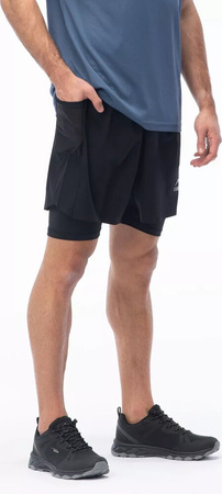 Męskie spodenki treningowe krótkie z podspodenkami Elbrus Alparo rozmiar XXL