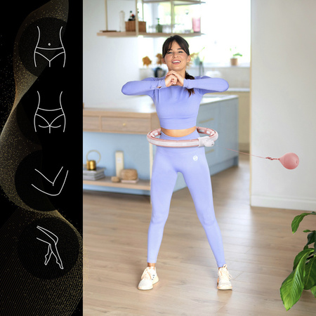 Hula hop pink z magnesem i obciążnikiem licznik HMS hhm15