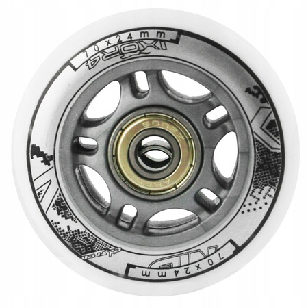 Zestaw Kółka Nils Extreme PU 72x24 82A Białe 4 sztuki ABEC-7 8 sztuk