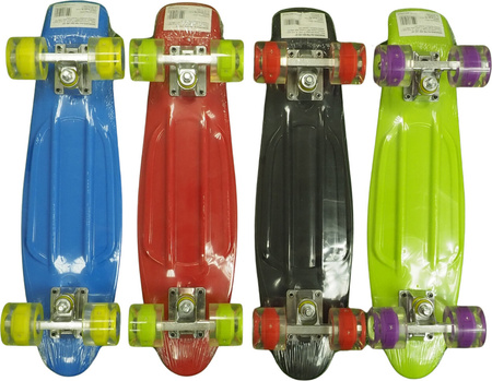 Deskorolka plastikowa Fiszka 22" LED PW-506