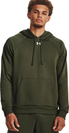 Bluza męska Under Armour Rival Fleece Hoodie oliwkowa 1379757 390