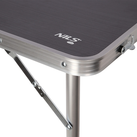 Stół i 4 krzesła turystyczne kempingowe Nils Camp NC1633 zestaw składany ciemnoszary