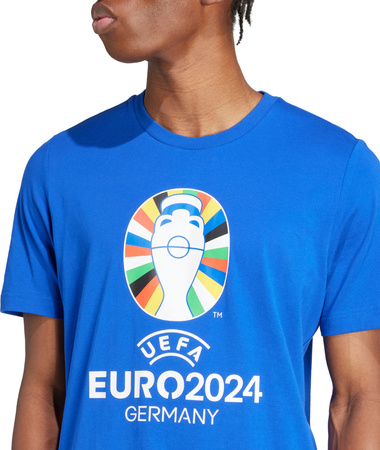 Koszulka męska adidas Euro24 niebieska IT9293