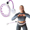 Zestaw Hula hop magnetyczny z licznikiem pas wyszczuplający HMS 71 - 106 cm